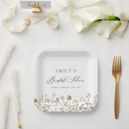 Plato De Papel Guión de Jardín para Fiesta de Despedida de Solter