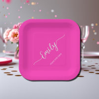 guión elegante neón rosa