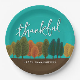 Plato De Papel Guión: La cena de Acción de Gracias personalizada