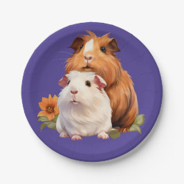 Plato De Papel Guirnaldas de cerdo de Guinea