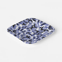 Plato De Papel Guisante de olor (Periwinkle) Arte refinado