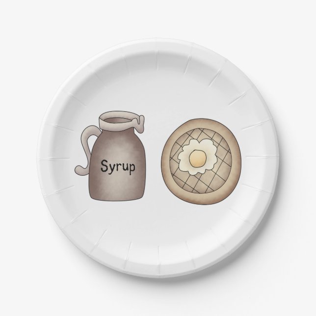 Plato De Papel Guisantes Y Jarabe De Arce (Anverso)