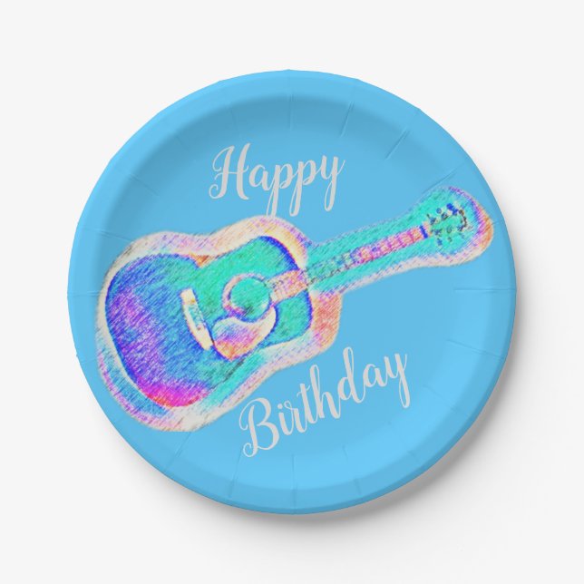 PLATO DE PAPEL GUITARRA (Anverso)