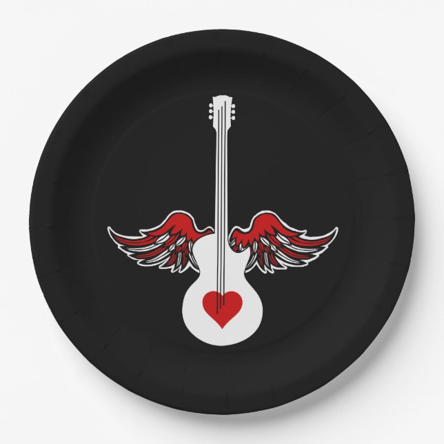 Plato De Papel Guitarra alada (Anverso)