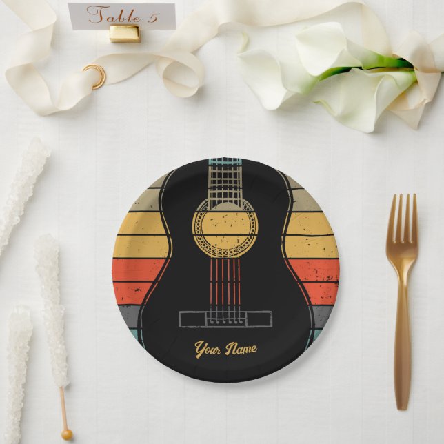 Plato De Papel Guitarra clásica (Boda)