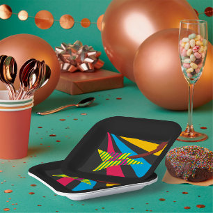 Plato De Papel Guitarra colorida