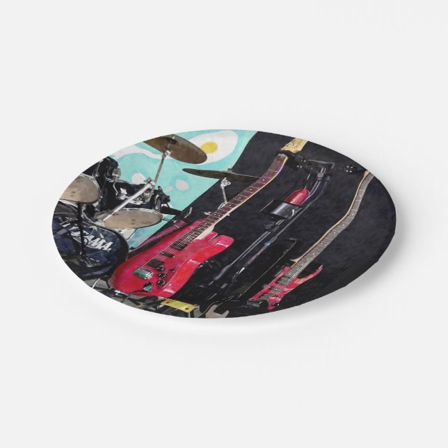 Plato De Papel Guitars and Drums (Angular)
