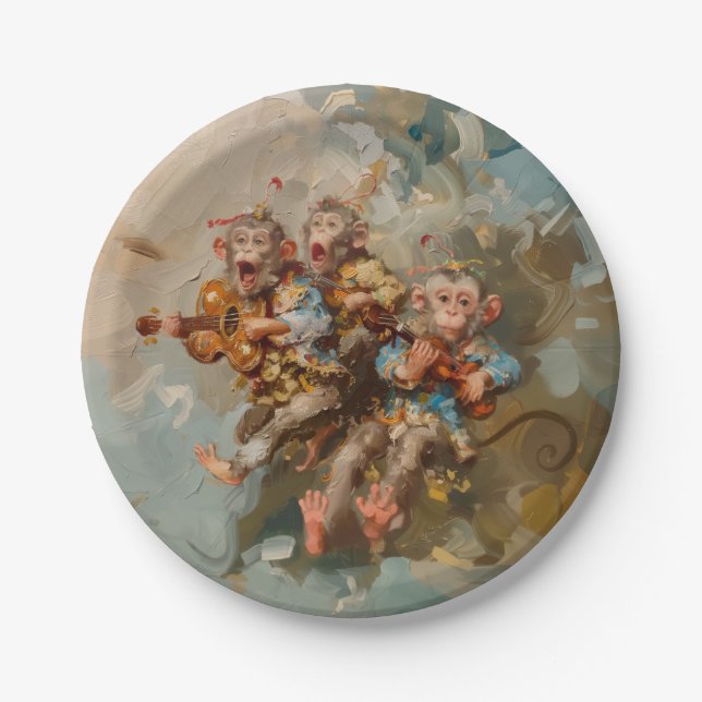 Plato De Papel Guitars - Placas de papel redondo (Anverso)