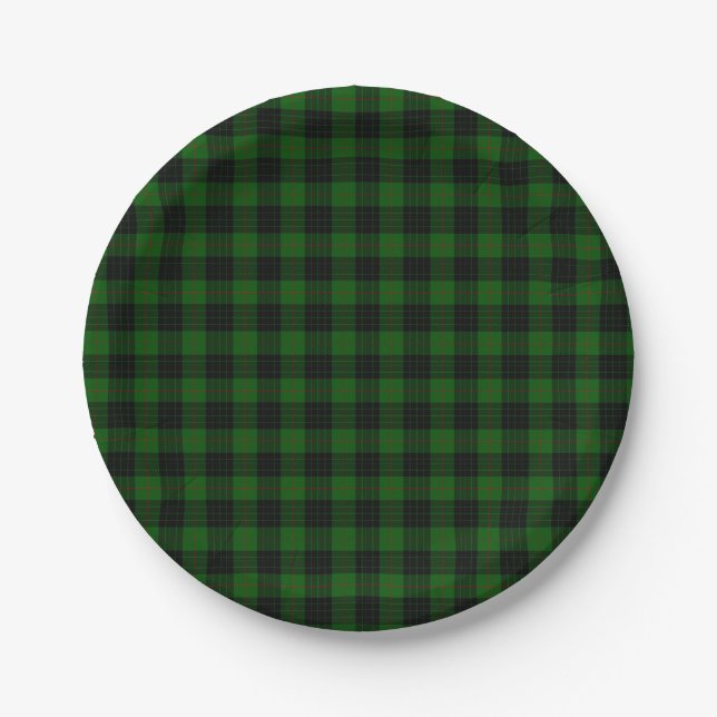 Plato De Papel Gunn Tartan (Anverso)
