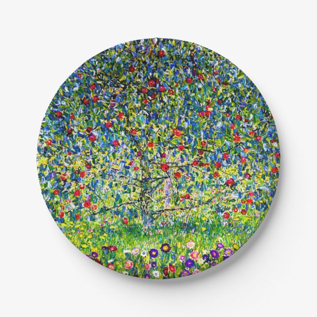 Plato De Papel Gustav Klimt Apple Tree (Anverso)