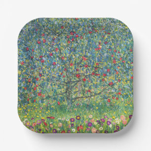 Plato De Papel Gustav Klimt - Árbol de manzanas