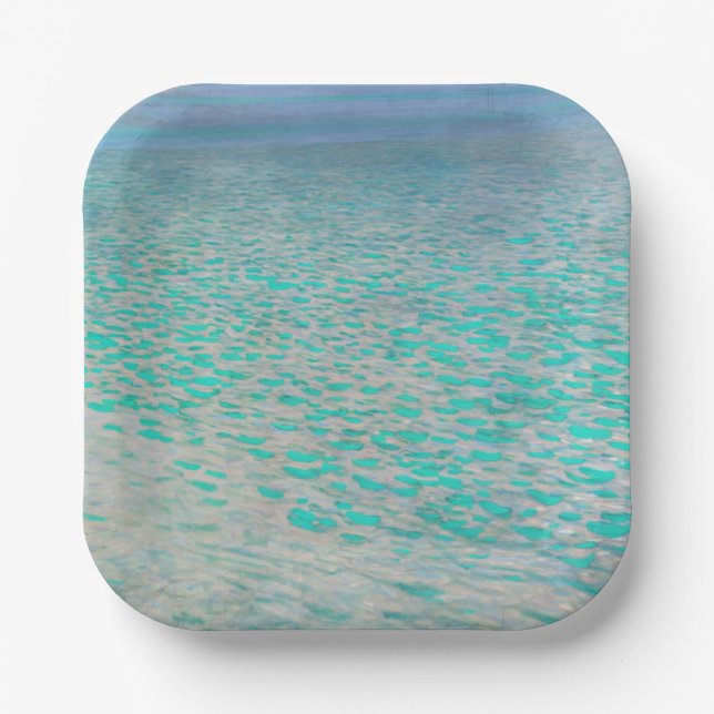 Plato De Papel Gustav Klimt - Attersee (Anverso)