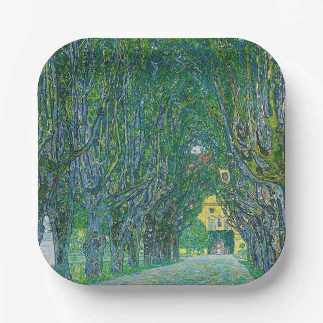 Plato De Papel Gustav Klimt - Avenida en el Parque Schloss Kammer (Anverso)