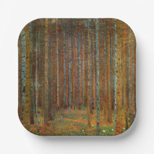 Plato De Papel Gustav Klimt - Bosque Pino de Tannenwald