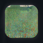 Plato De Papel Gustav Klimt - Campo de amapola<br><div class="desc">Campo de amapola / Campo de los cachorros - Gustav Klimt,  Petróleo en lienzo,  1907</div>