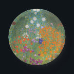 Plato De Papel Gustav Klimt Flor Jardín Naturaleza<br><div class="desc">Un bonito cuadro del jardín,  un cuadro clásico de Gustav Klimt,  llamado Cottage Garden,  o Bauergarten,  1907,  que se encuentra cerca de un jardín de flores,  un cuadro de flores de colores.</div>