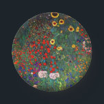 Plato De Papel Gustav Klimt Flower Garden<br><div class="desc">Placas de papel con el jardín de la granja petrolera de Gustav Klimt con girasoles (1907). Un bonito jardín de girasoles y exquisitos flores azules,  rojas,  violetas,  rosas y blancas. Un gran regalo para los amantes del arte Art Nouveau y austriaco.</div>
