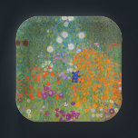 Plato De Papel Gustav Klimt - Jardín de flores<br><div class="desc">Jardín de flores - Gustav Klimt en 1905-1907</div>