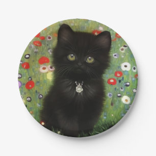 Plato De Papel Gustav Klimt Kitten