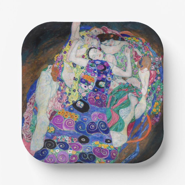 Plato De Papel Gustav Klimt - La Virgen (Anverso)