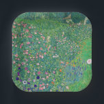 Plato De Papel Gustav Klimt - Paisaje de los jardines italianos<br><div class="desc">Paisaje Jardín Italiano / Paisaje Horticultural Italiano - Gustav Klimt,  Petróleo en Lienzo,  1913</div>
