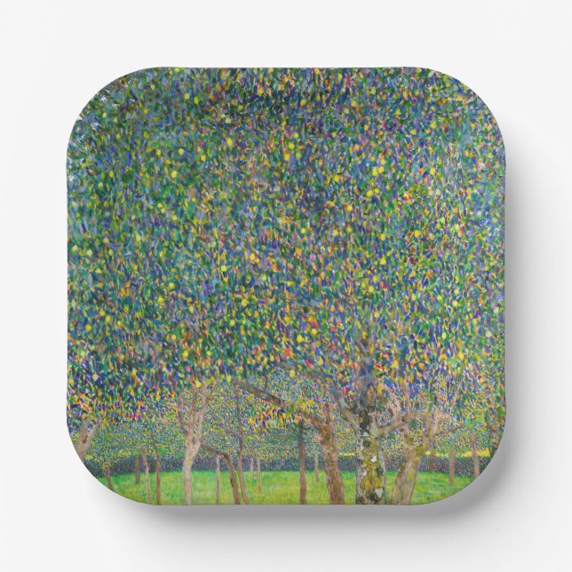 Plato De Papel Gustav Klimt - Pear Tree Floor (Anverso)