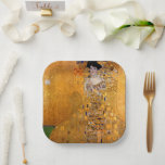 Plato De Papel Gustav Klimt Portrait<br><div class="desc">Esta popular pintura de Klimt se titula "Retrato de Adele Bloch-Bauer" y fue pintada en 1907. Gustav Klimt (14 de julio de 1862 - 6 de febrero de 1918) era un pintor simbolista austríaco y uno de los miembros más destacados del movimiento secesión de Viena. Klimt es conocido por sus...</div>
