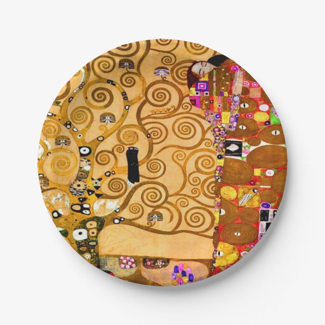 Plato De Papel Gustav Klimt Tree of Life (Anverso)