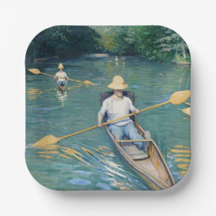Plato De Papel Gustave Caillebotte - Saltos en los Yerres