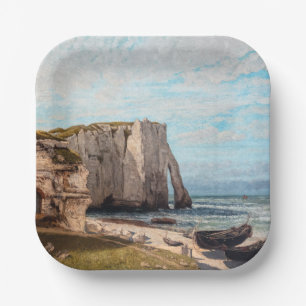 Plato De Papel Gustave Courbet - Acantilados en Etretat después d