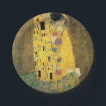 Plato De Papel GUSTAVO KLIMT - El beso 1907<br><div class="desc">GUSTAVO KLIMT - El beso 1907
Efecto metalizado del aceite y de oro en lona</div>