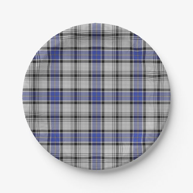 Plato De Papel Gusto del clan escocés Hannay Tartan Plaid (Anverso)