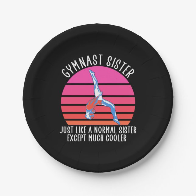 Plato De Papel Gymnast Sister (Anverso)