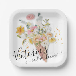 Plato De Papel Ha sido sacada de la ducha de novias Bouquet