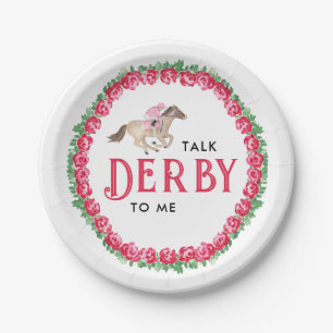 Plato De Papel Háblame de Derby Boda de Caballo de Carreras Der