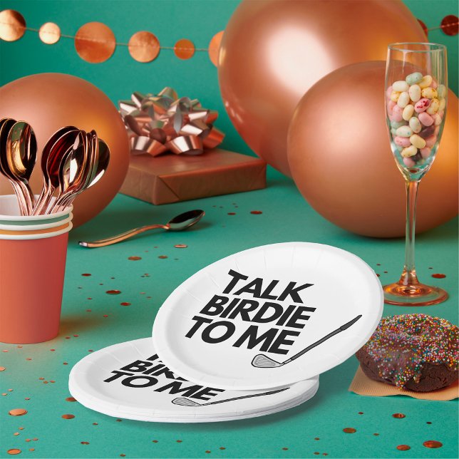 Plato De Papel Hable Birdie Para Mí Golf Diciendo Placas De Papel (Subido por el creador)