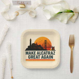 Plato De Papel Hacer a Alcatraz grande de nuevo divertido