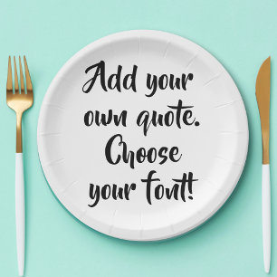 Plato De Papel Hacer que su oferta sea personalizada