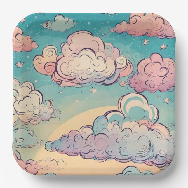 Plato De Papel Hacer una fiesta de cumpleaños de deseo (Anverso)