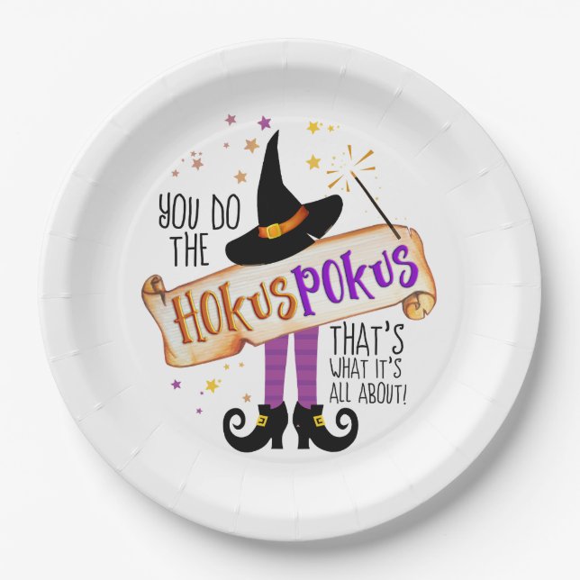 Plato De Papel Haces el Hokus Pokus Witch Magic ID982 (Anverso)