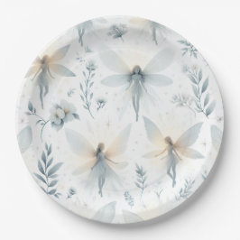 Plato De Papel Hada del Bosque