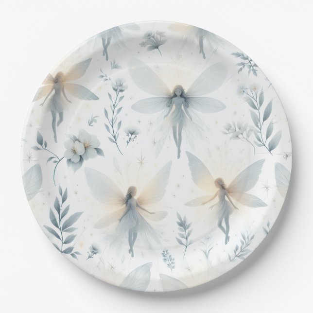 Plato De Papel Hada del Bosque (Anverso)