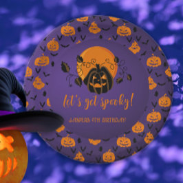 Plato De Papel Hagamos la fiesta de cumpleaños de Halloween con m