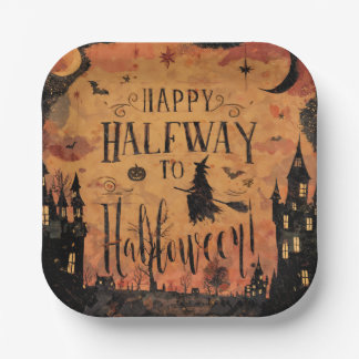 Plato De Papel Halfway to Halloween Partyware