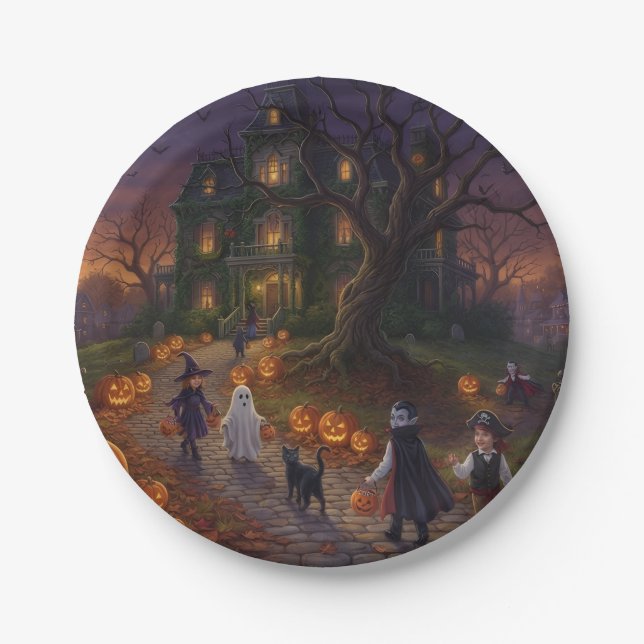 Plato De Papel Halloween (Anverso)