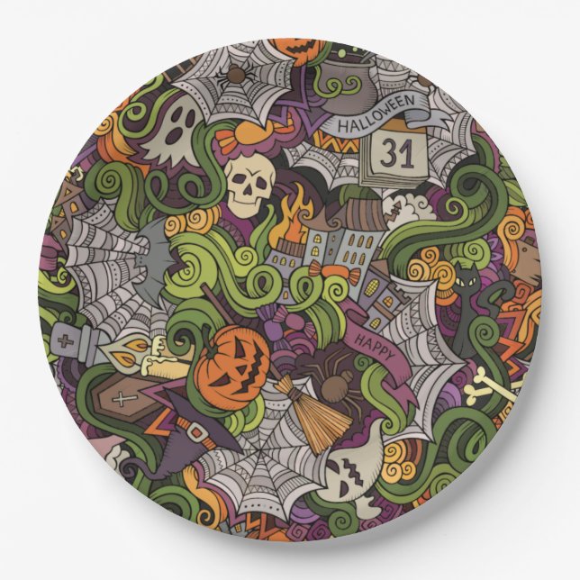 Plato De Papel Halloween (Anverso)