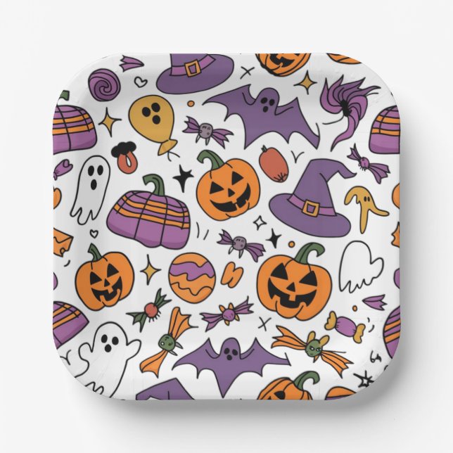 Plato De Papel Halloween 2024 (Anverso)