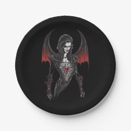 Plato De Papel Halloween 6 vampiro, divertido, aterrador vampiro,