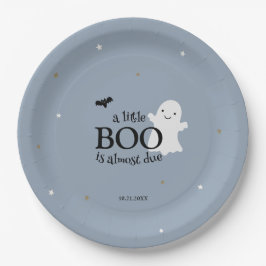 Plato De Papel Halloween Baby Boy Shower