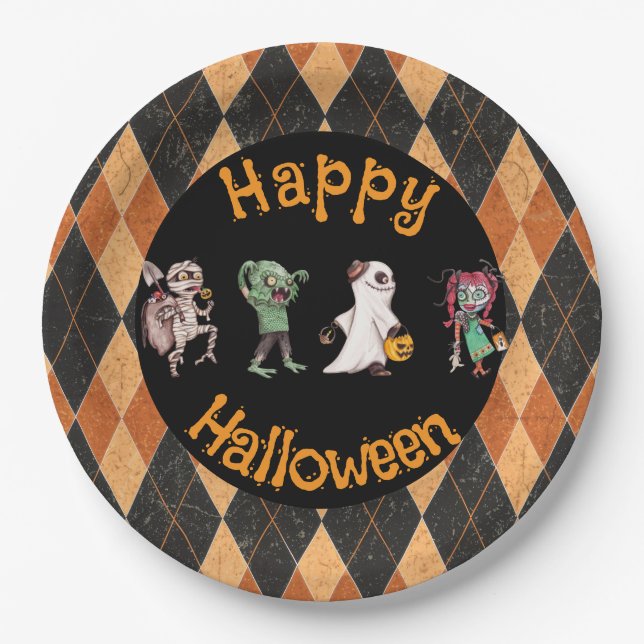 Plato De Papel Halloween Bash Spooktacular (Anverso)
